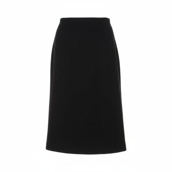 Donna Karan Wool Mohair Skirt | Black | Tailored | Size 12 | Zip Closure - Picture 1 of 9